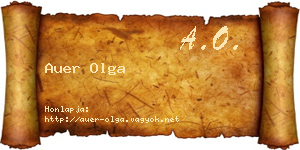 Auer Olga névjegykártya