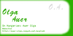 olga auer business card